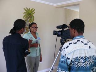 Image #8 - HIV / AIDS Workshop for Health and Family Life Teachers (Media interviewing participant)